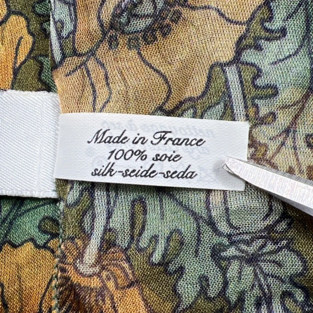 MFA Boston 100% Silk Scarf Art Nouveau Poppies Eugène Grasset 53x15.5